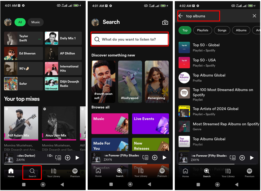 Image showing how to check Spotify’s top album stats