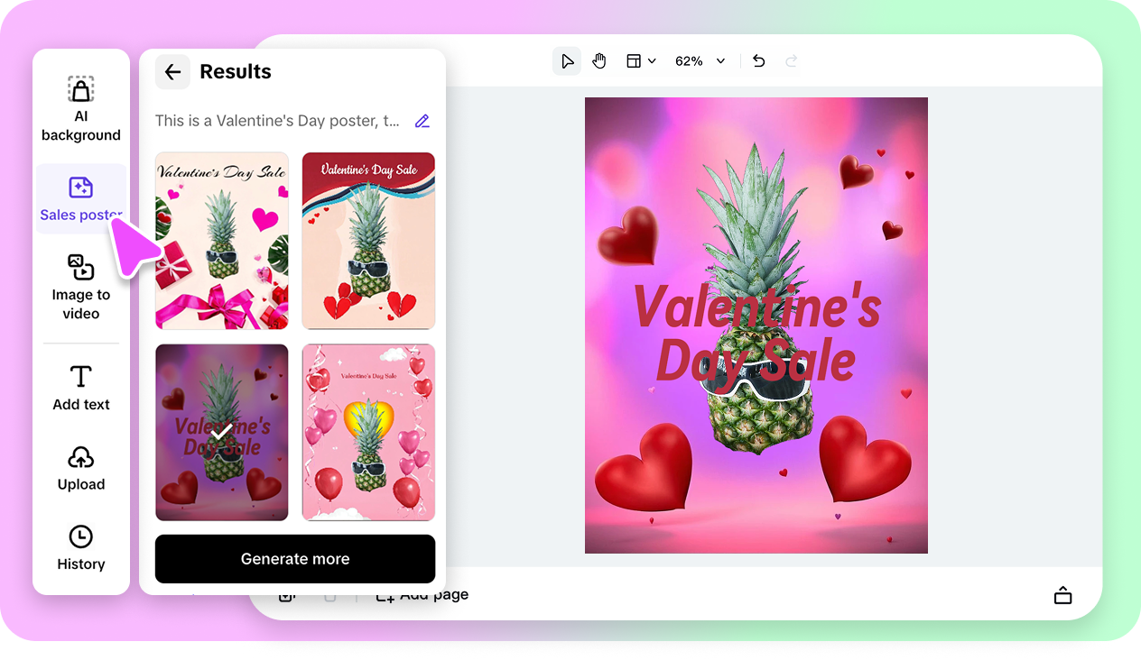 Create promo ads with funny background designs