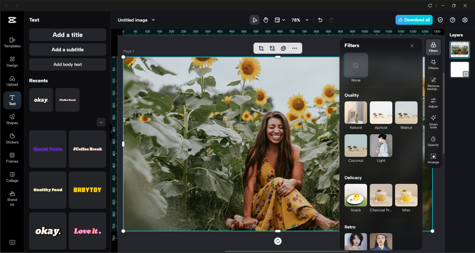 Interface van de CapCut desktop video-editor - een eenvoudigere manier om afbeeldingen te bewerken met AI