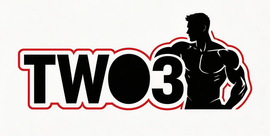 TWO 3 - ベストフィットネスロゴデザイン