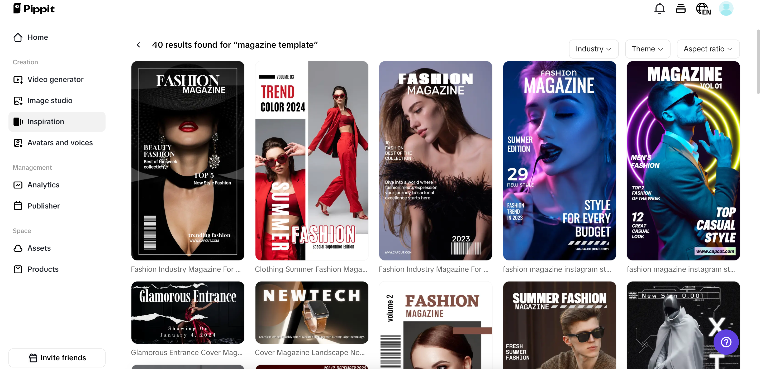 Select your preferred template