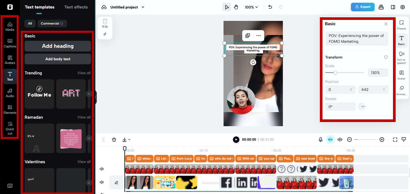 Edit your FOMO video