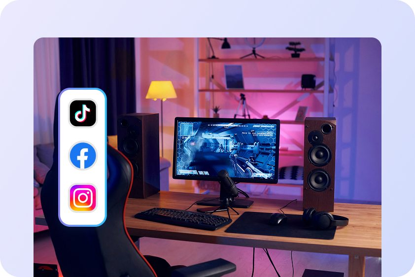 Streaming or gaming content 