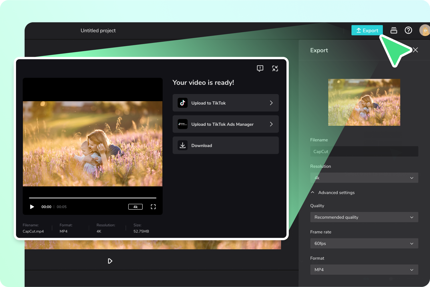  Export or upload to social media