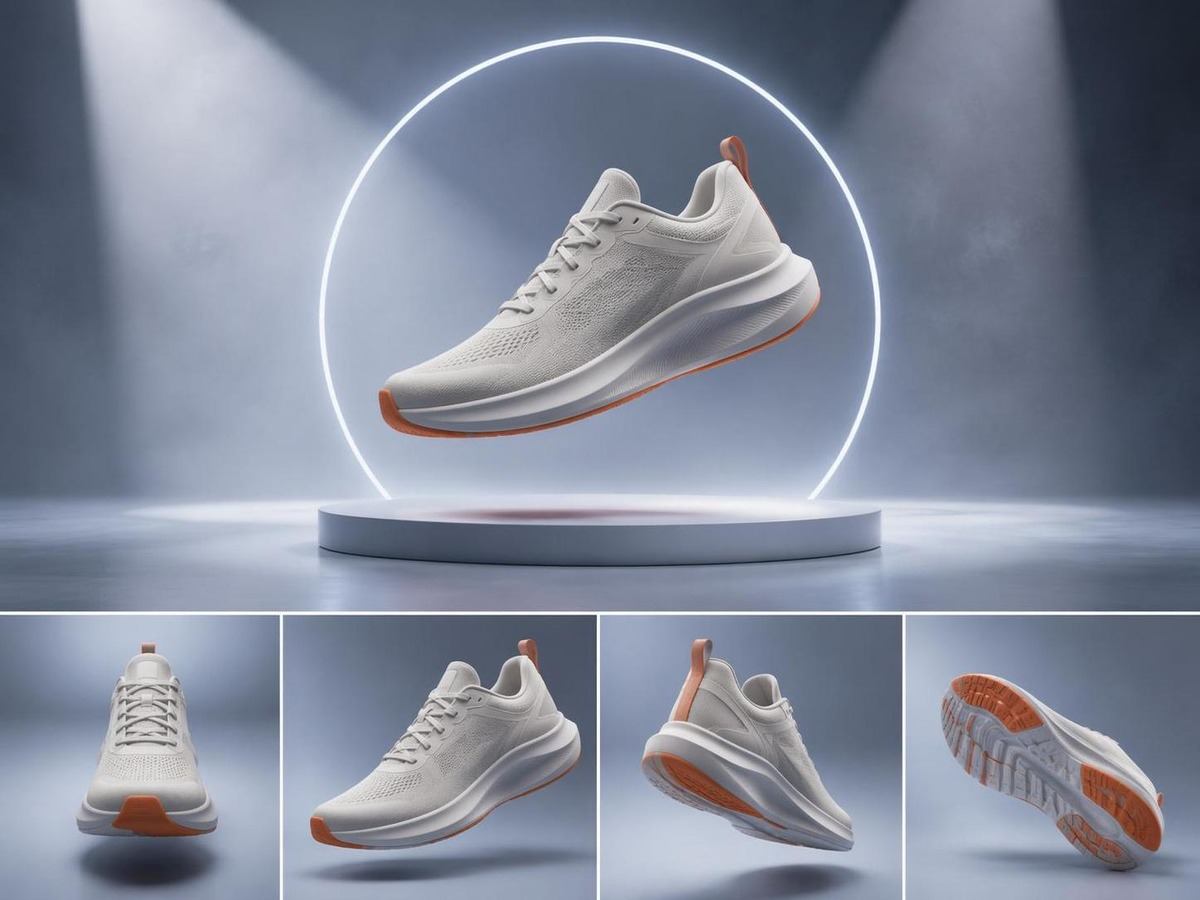shoe product animation AI prompt cover 2 in 4:3