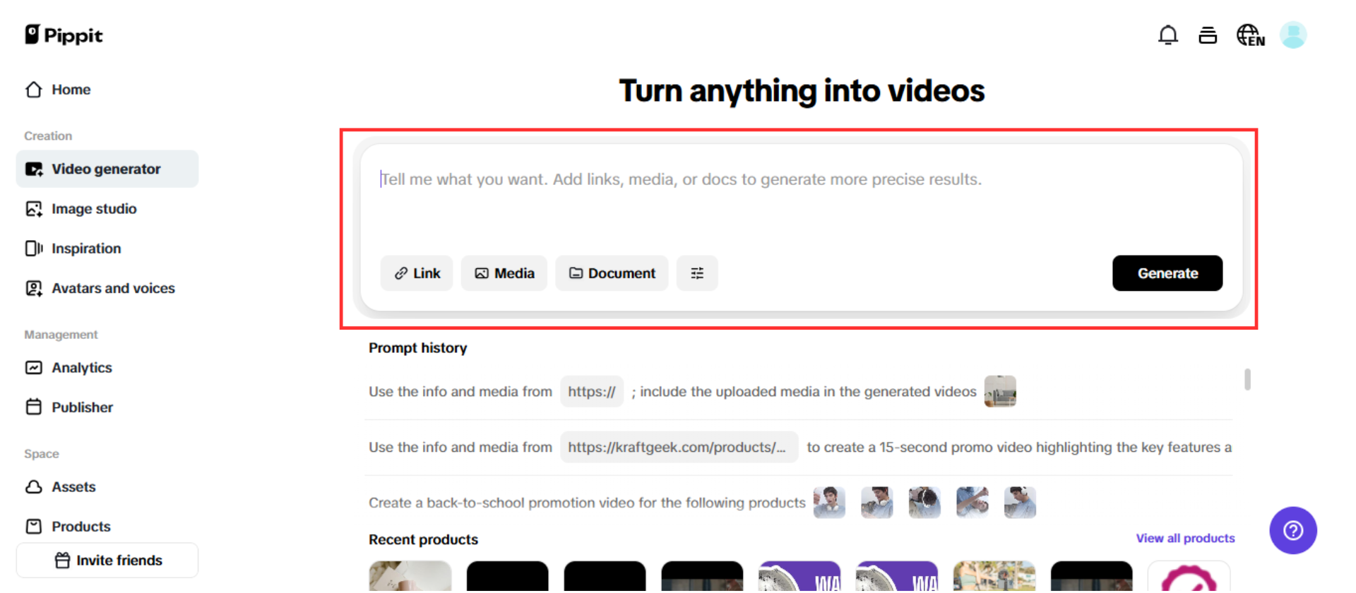 Turn anything into videos