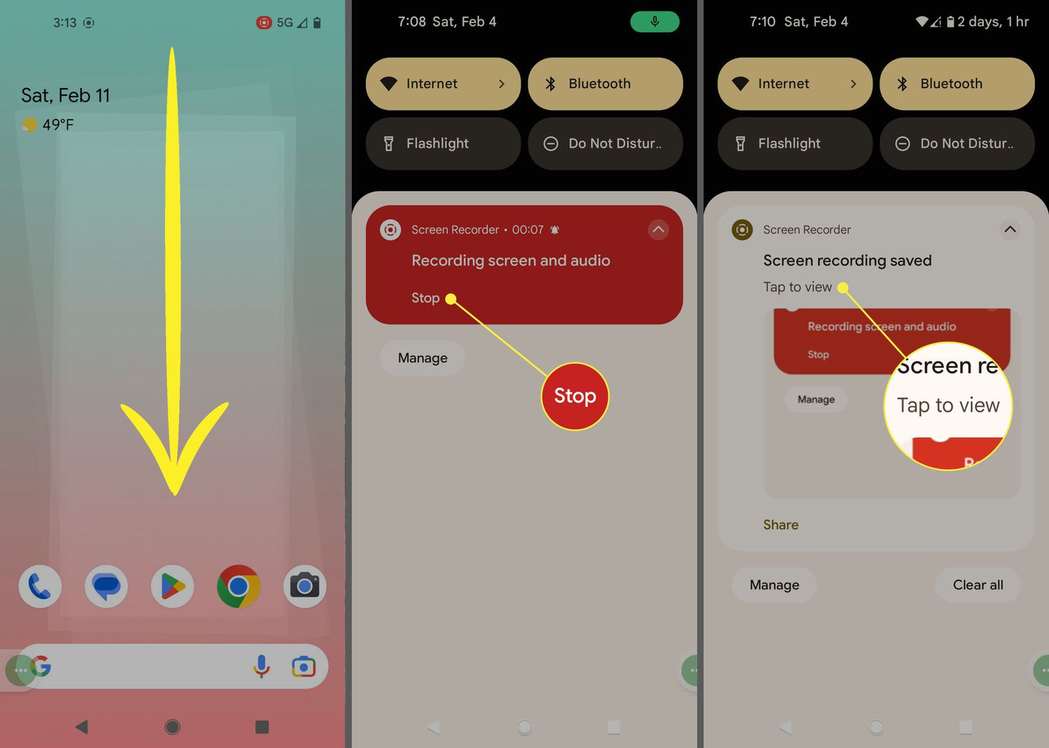 A Go Record felülete - felhasználóbarát módja a YouTube-videók rögzítésére mobilon