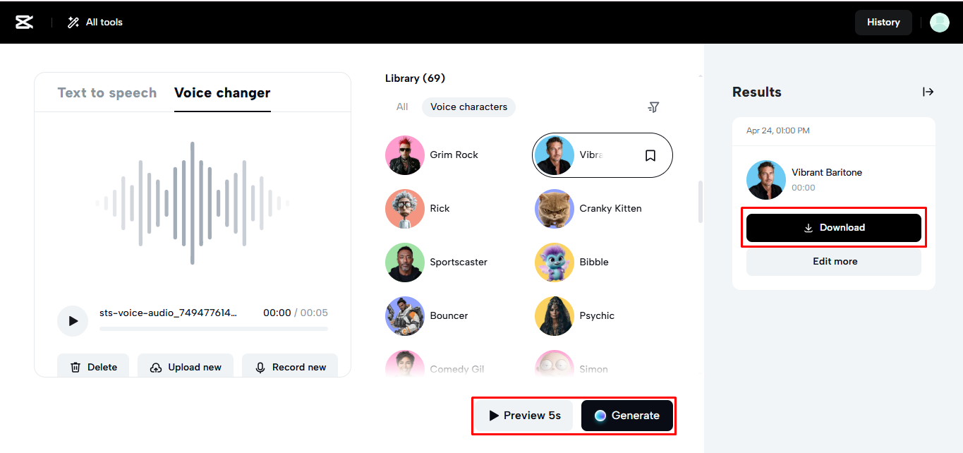 High-quality audio output in CapCut Web