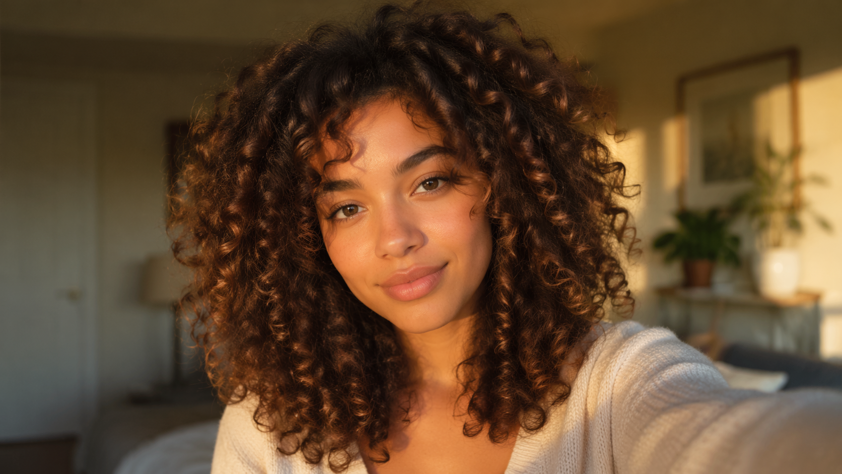 Dreaminaカーリーヘアフィルターのプロンプトの例4:クリエイティブなカーリーヘアフィルターのバリエーション