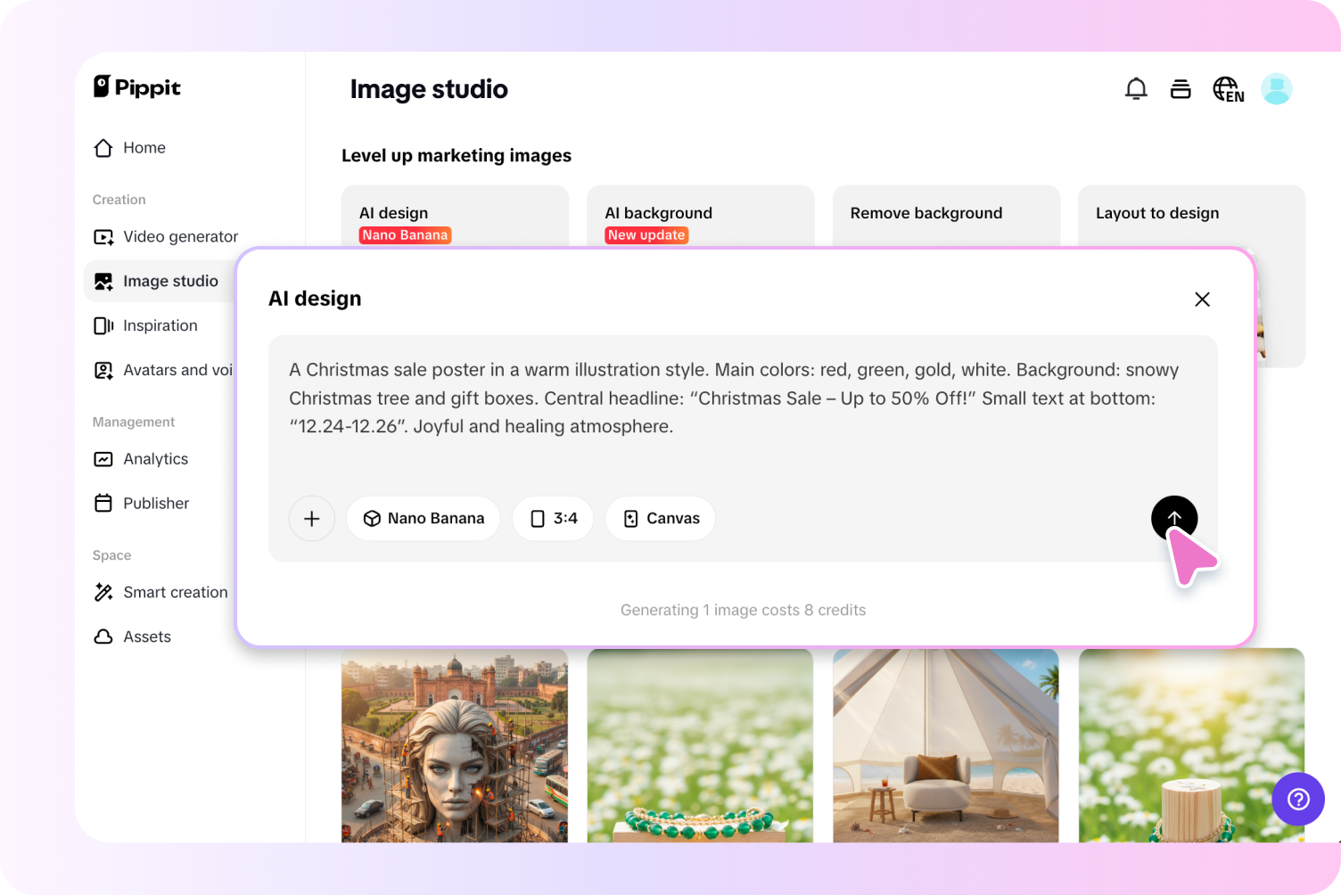 Step 2: Generate your quote poster