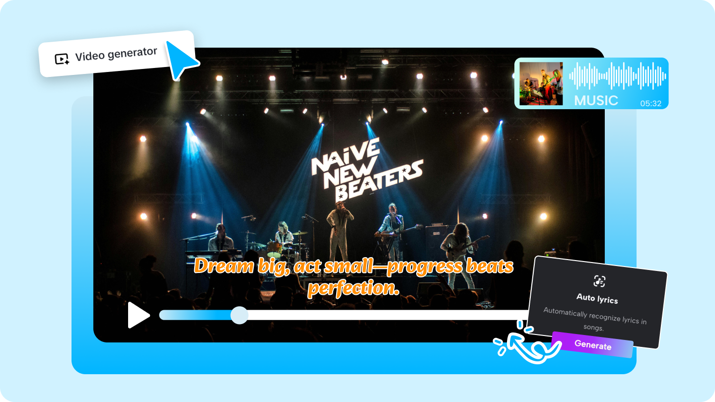 Lyric video creator