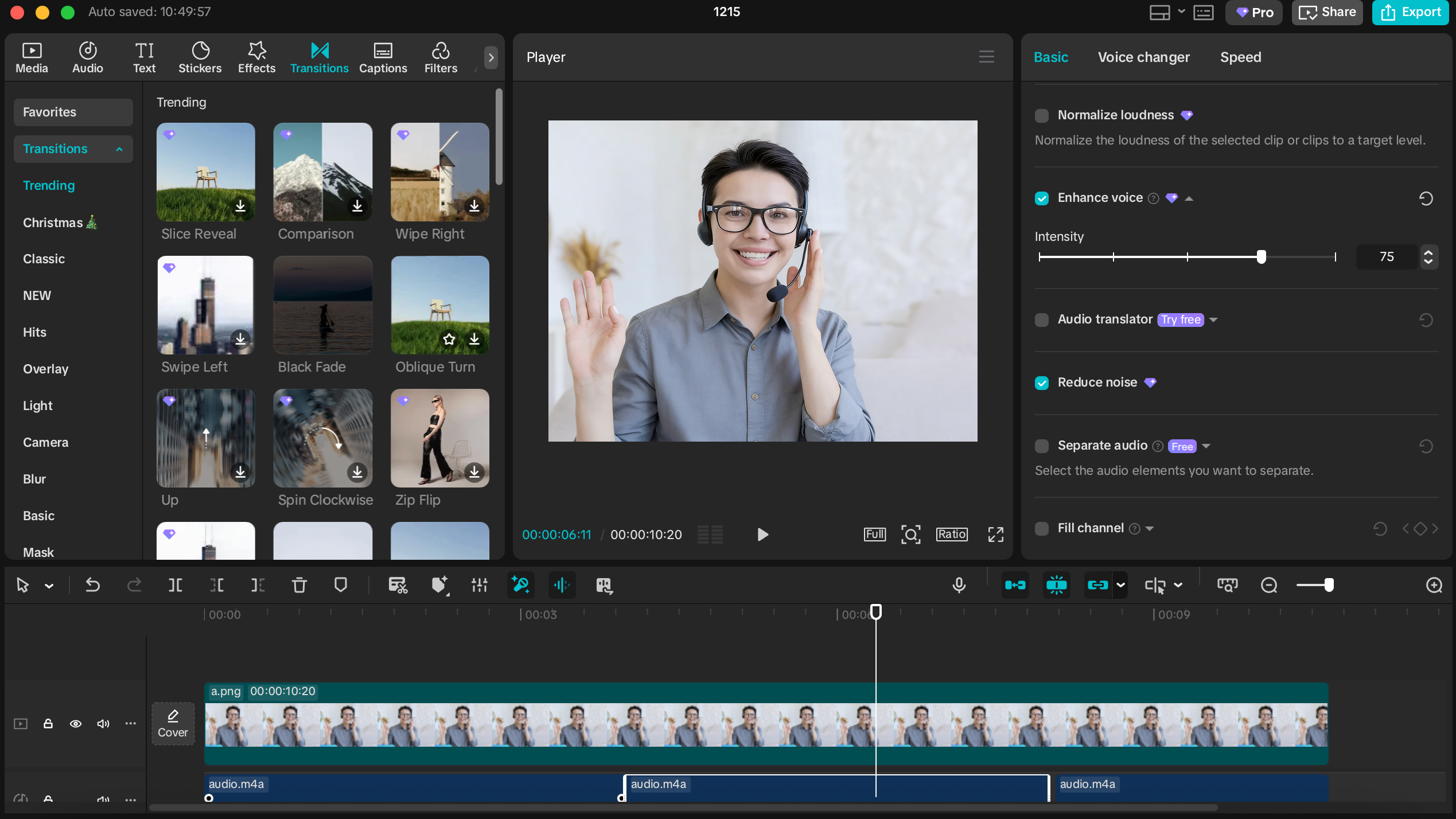 CapCut Voice Enhancement