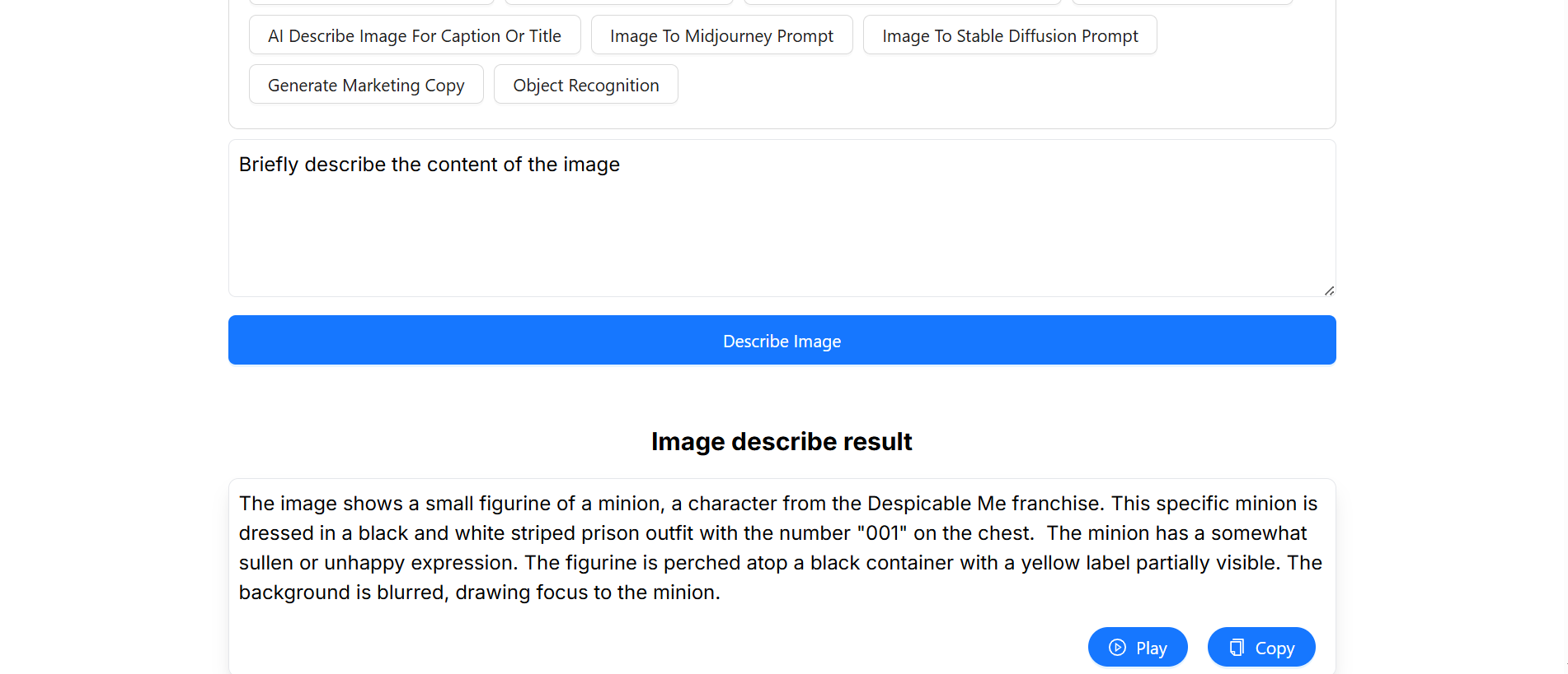 Image Describer - best AI image description generators for free
