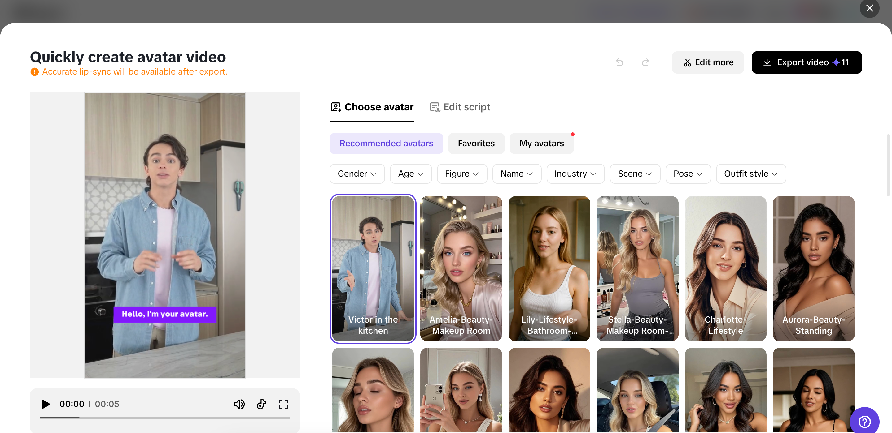 AI avatars in Pippit