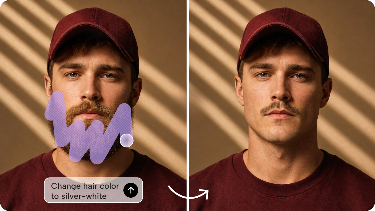Target any facial hair area with pinpoint precision