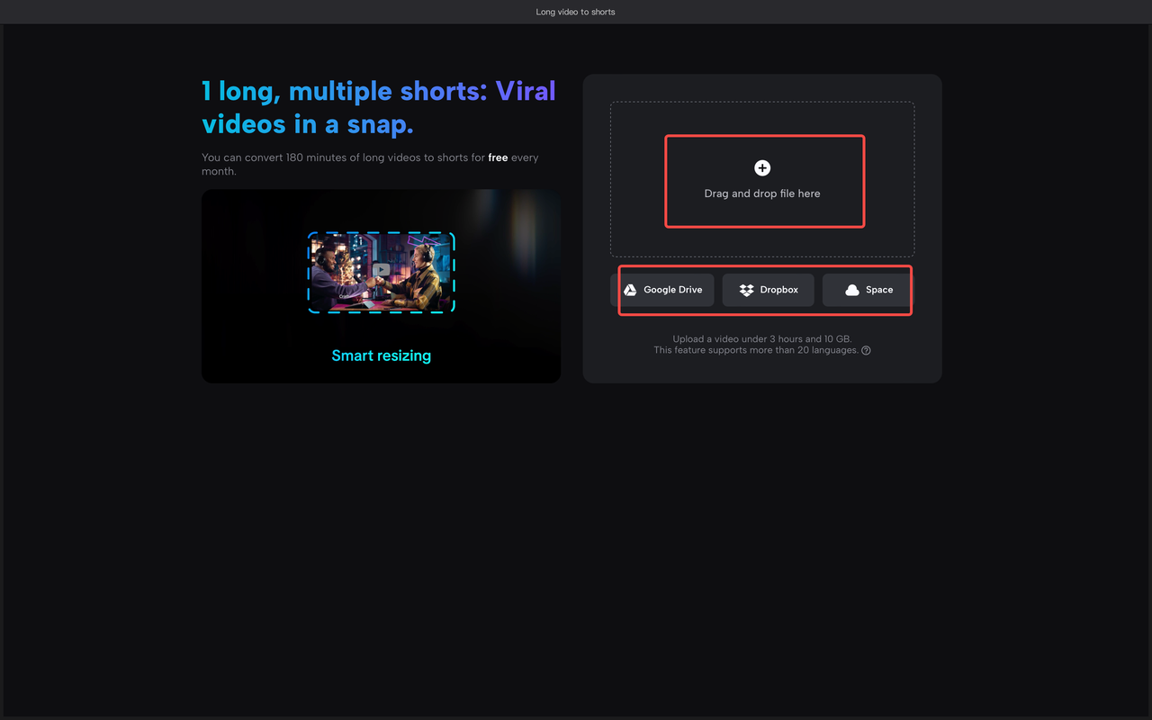 Upload the video