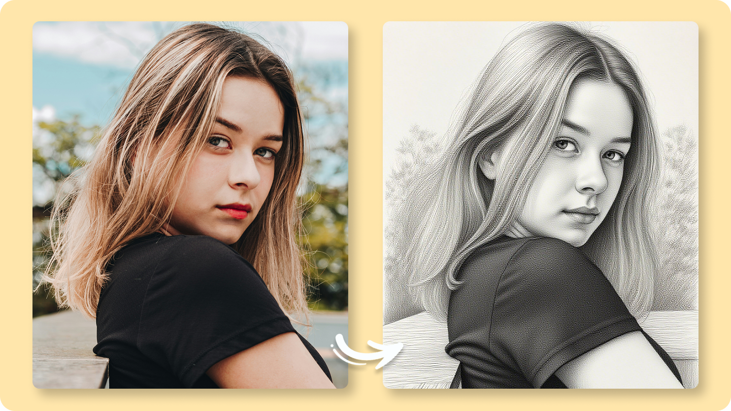 Ein Foto in eine Skizze verwandeln