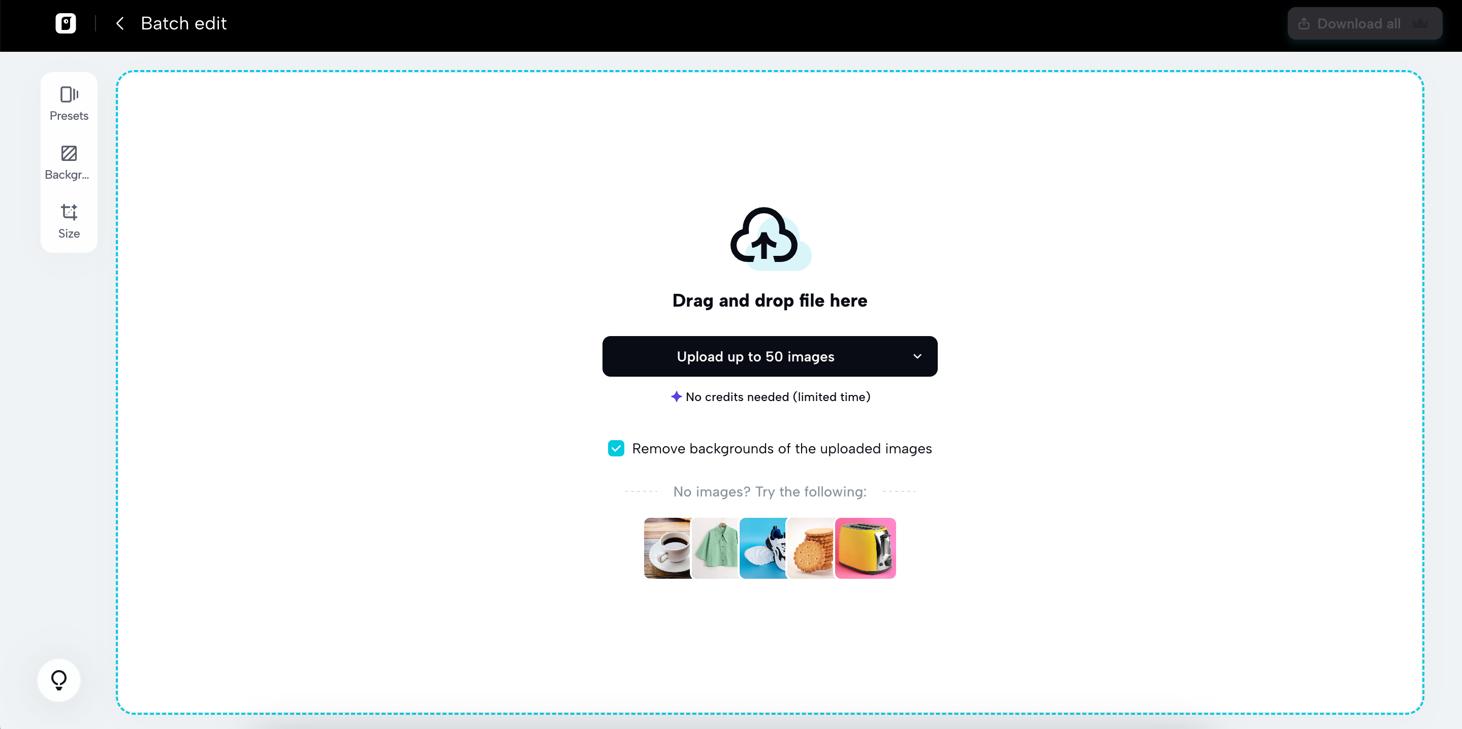 Editing images in bulk