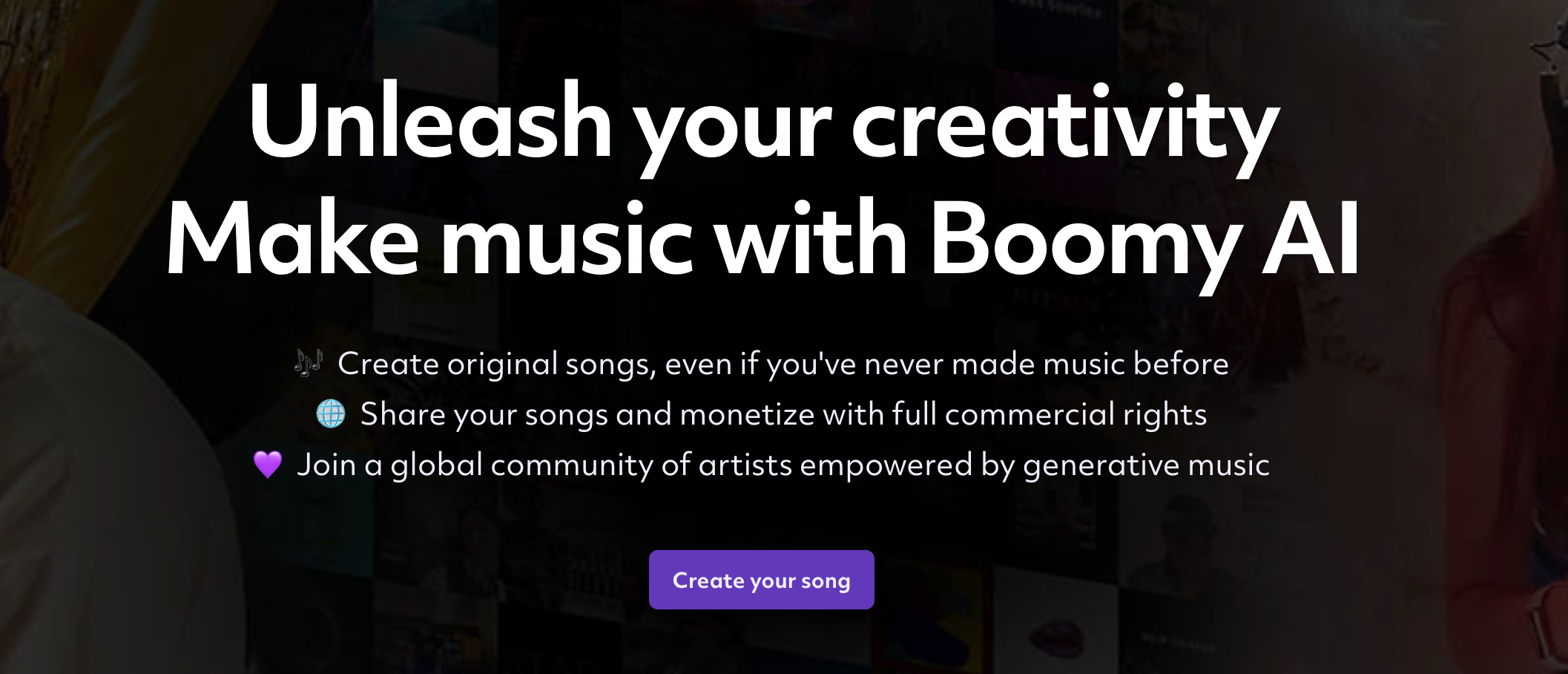 Boomy's AI Music generator