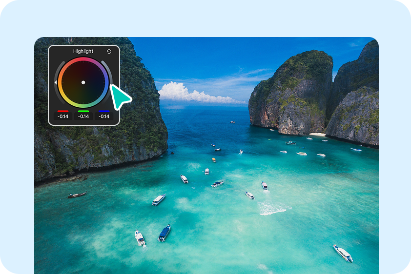  Cinematic film grading using the CapCut color wheel