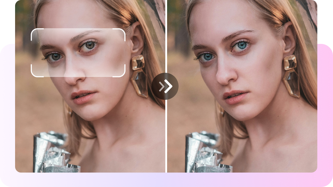 AI eye color change in photos