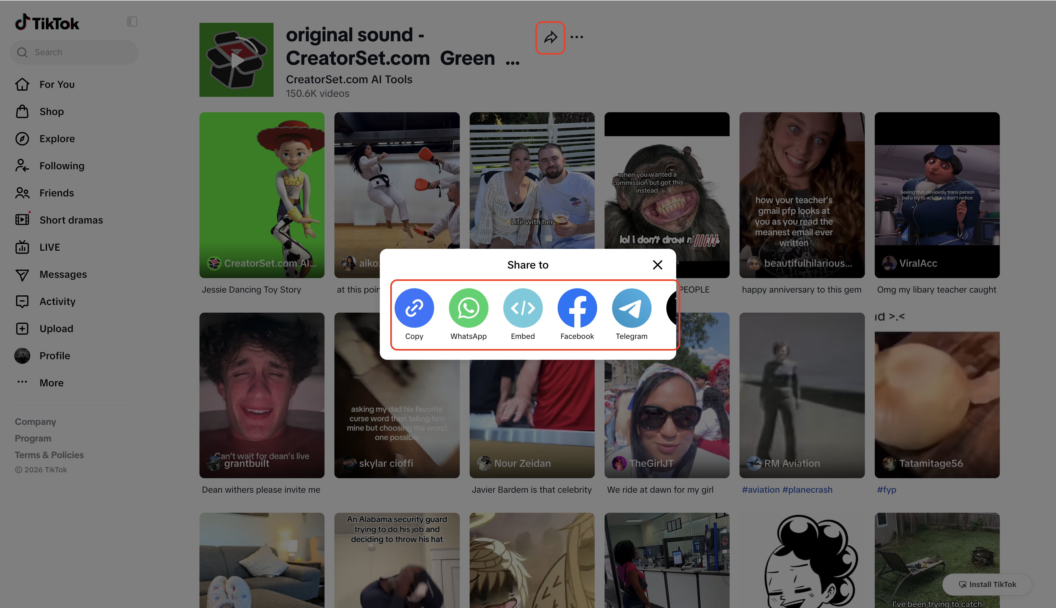 Save viral sound links easily