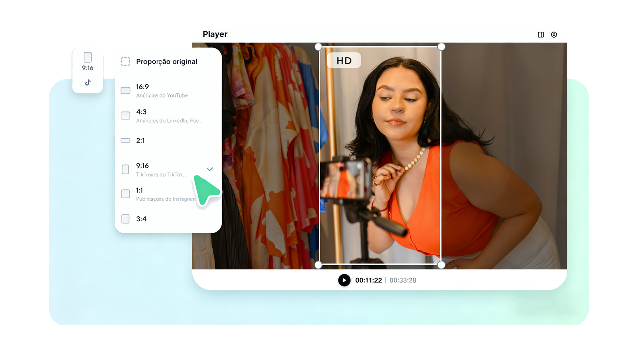 Editor de video online mantendo qualidade HD