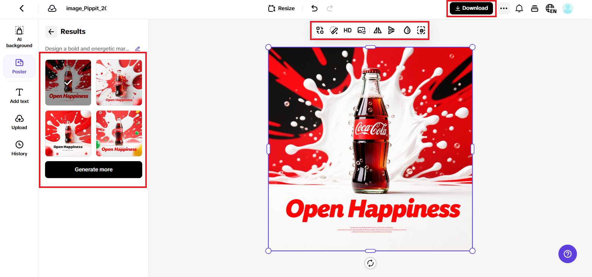 Customize and download your poster