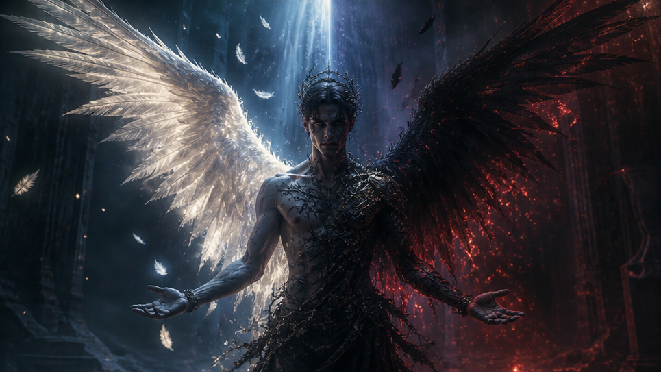 Fallen Angel AI Video Effect — Dark fantasy final reveal