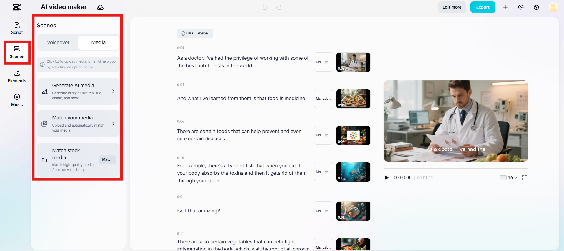 Hasilkan media AI yang relevan