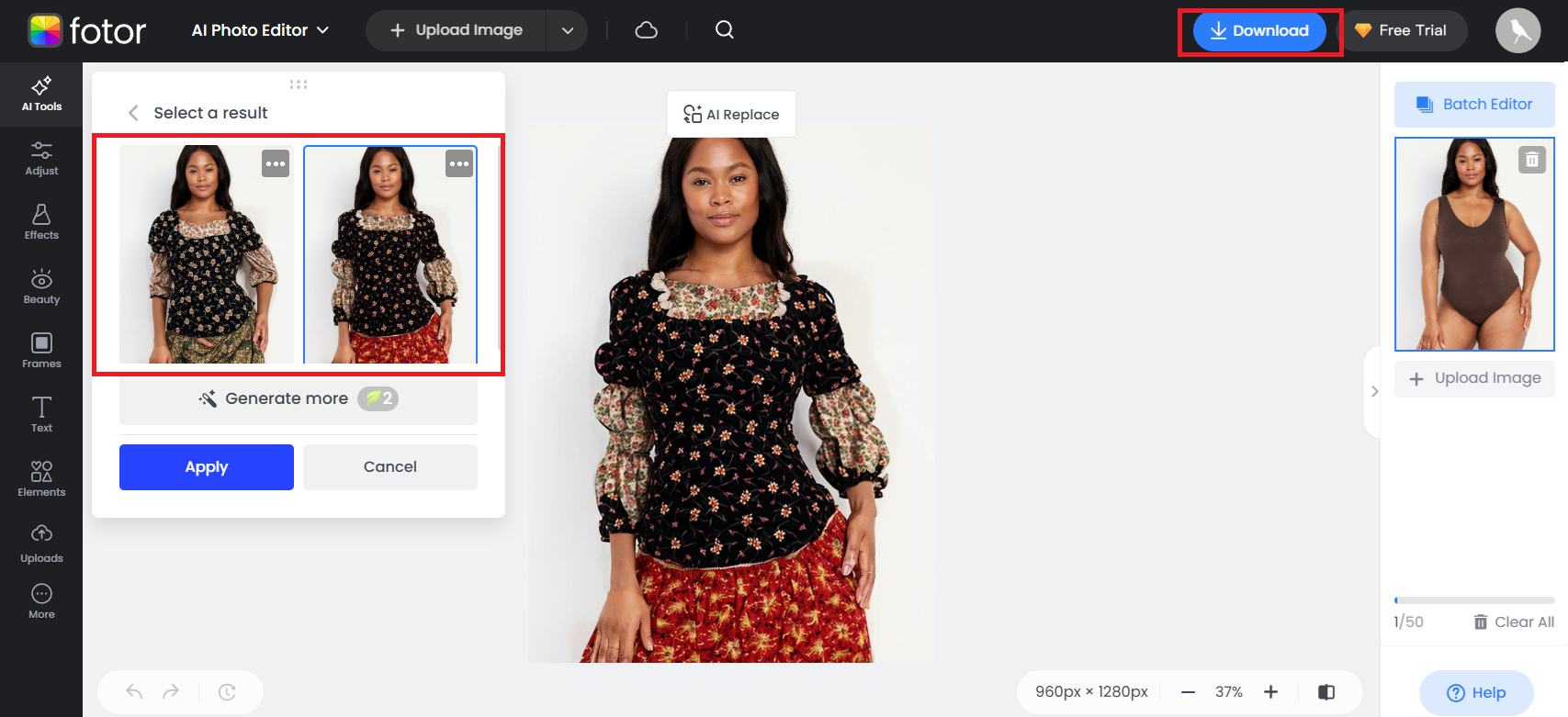 Yapay zeka kıyafet görselini indir