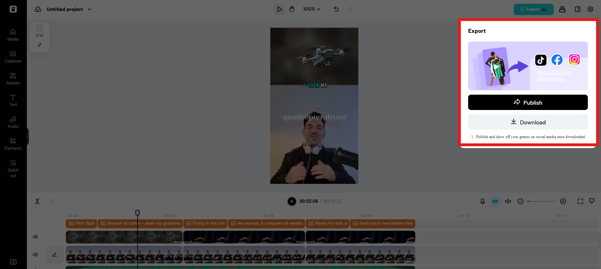 Export video