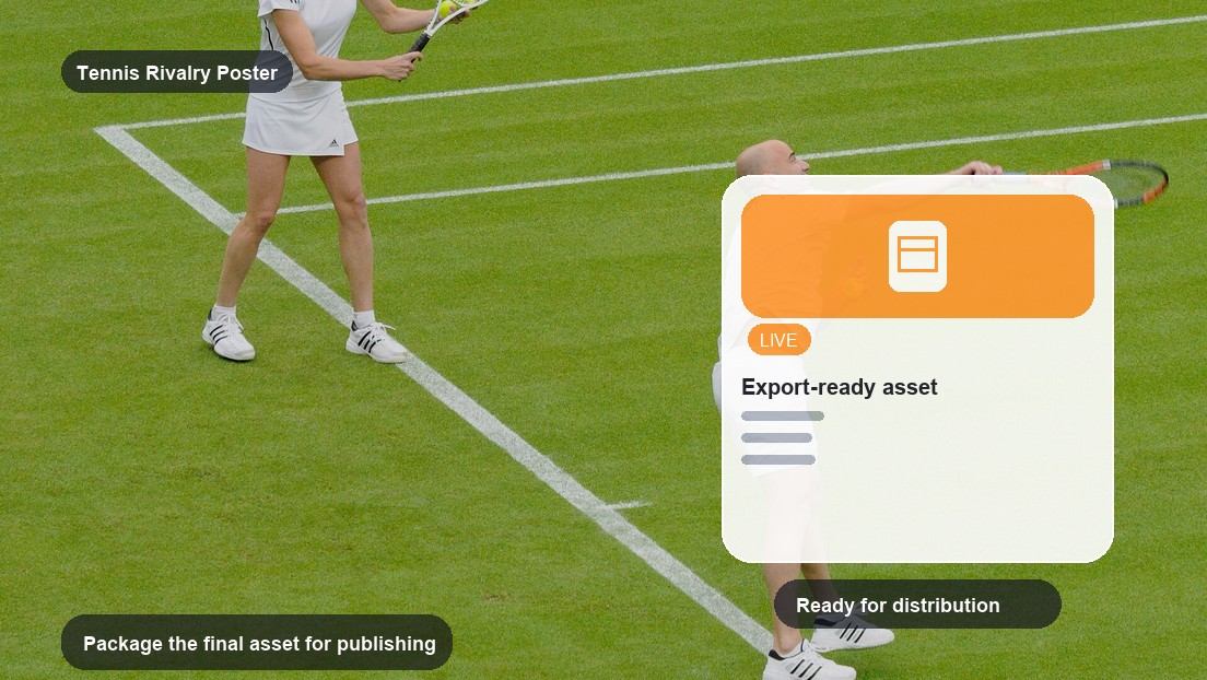 Tennis Rivalry Poster Maker realistic image for package the final asset for publishing