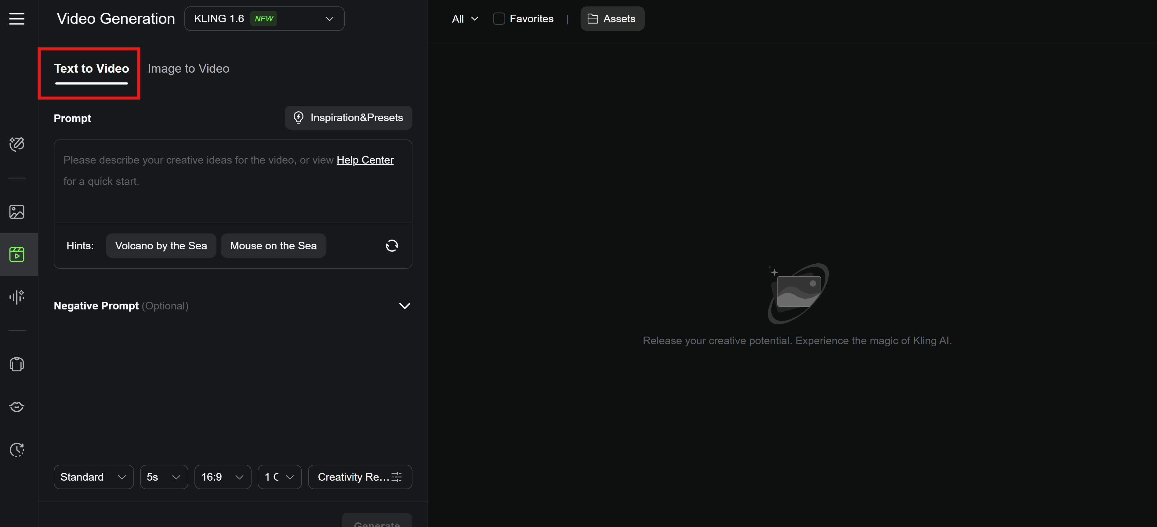 Generazione di video Kling AI