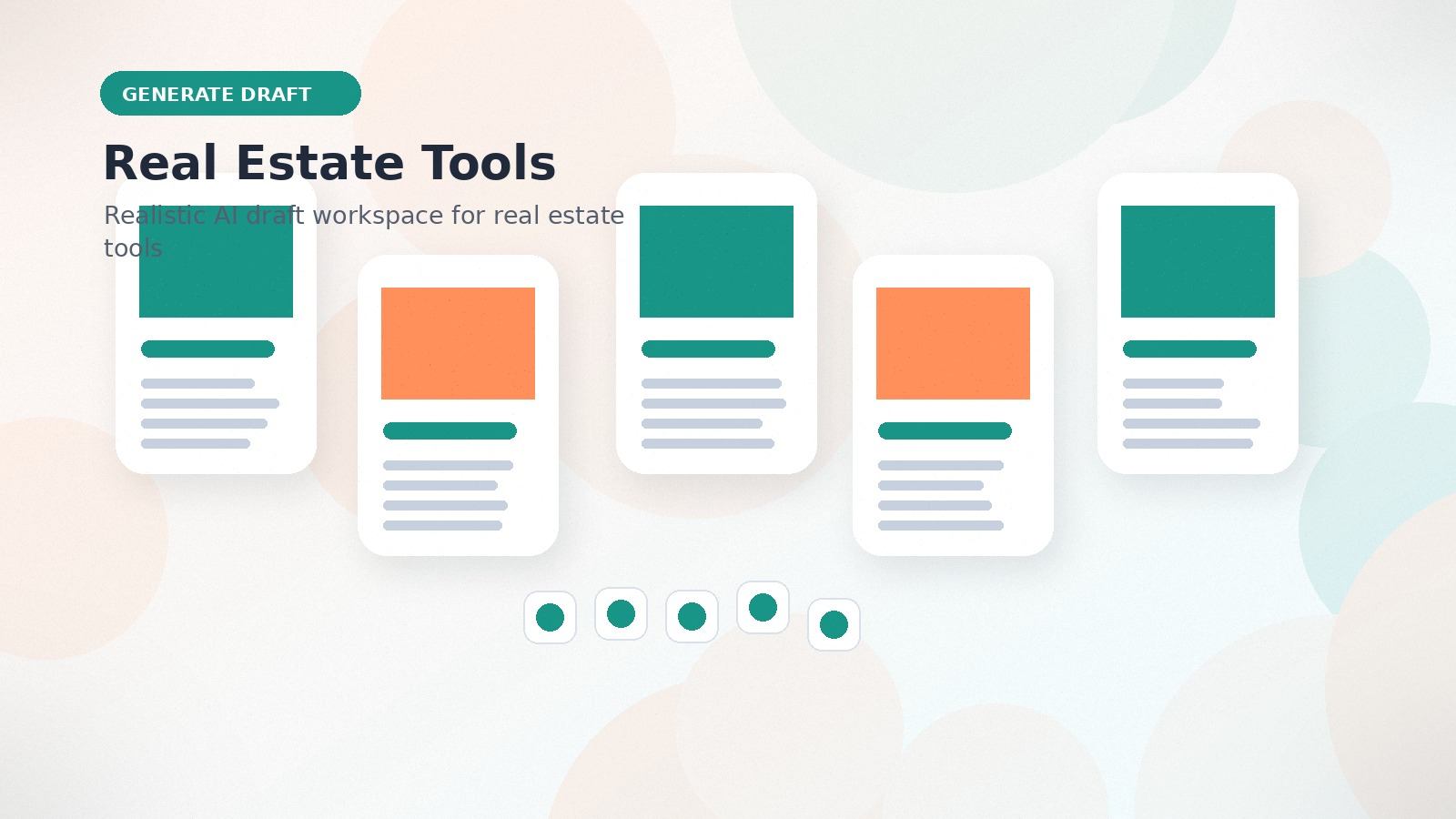 Real Estate Tools realistic generate draft visual for real estate tools