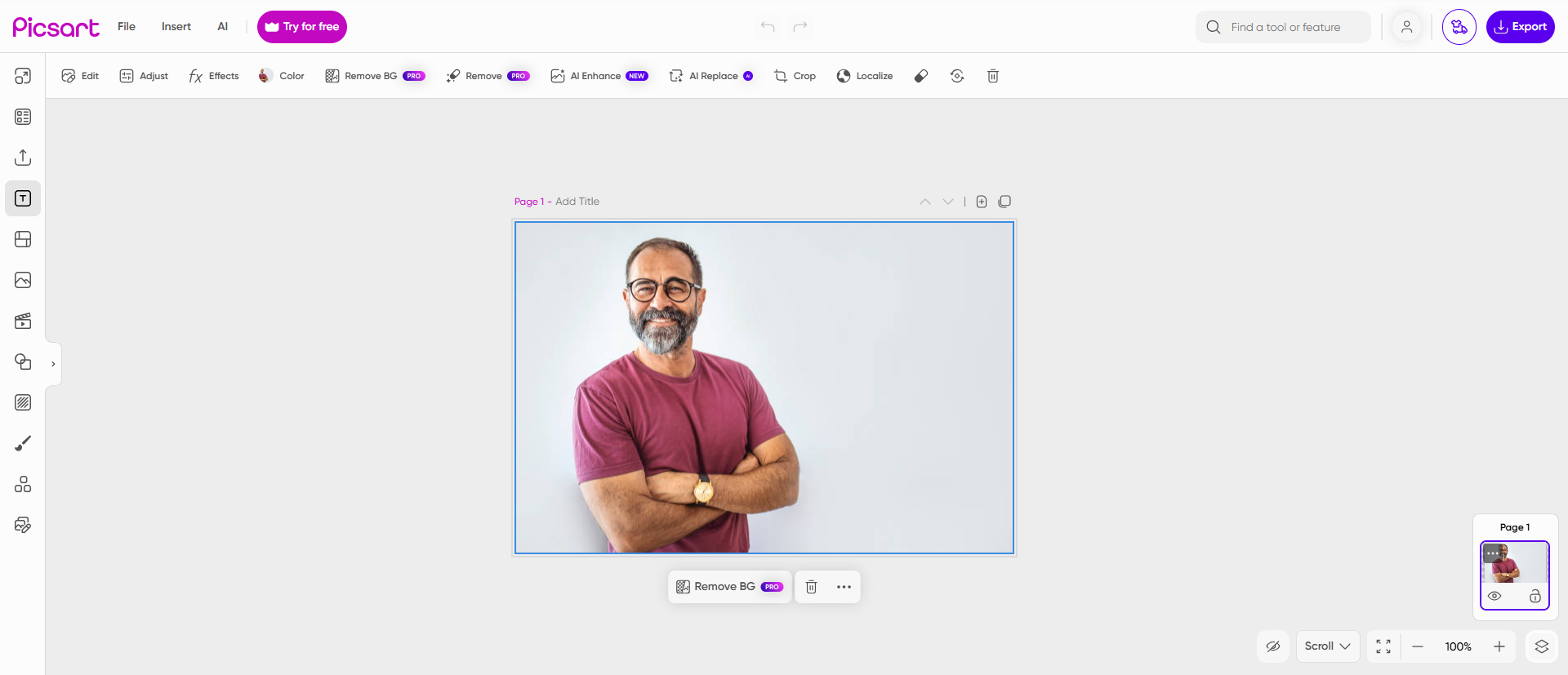 Picsart-Gesichtsmodifikator