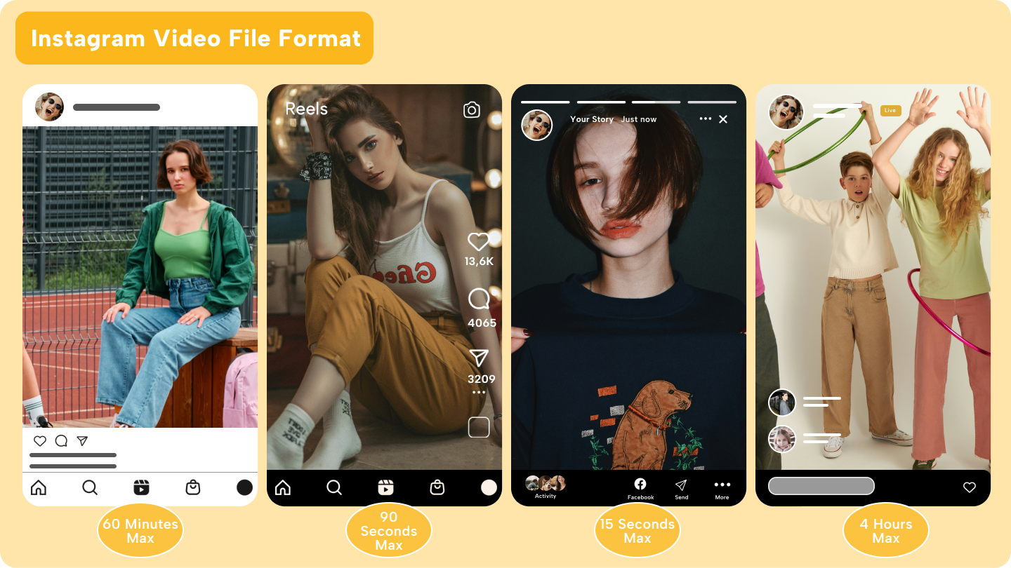 Formato de archivo de video de Instagram
