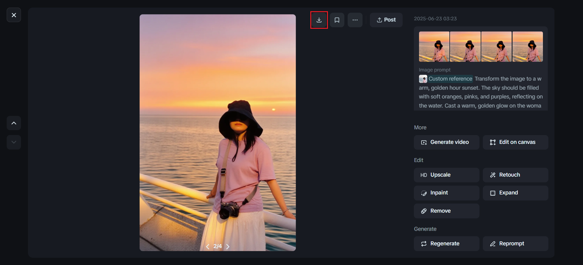 Save your edited photo