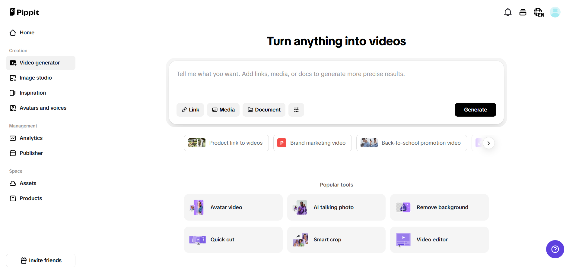 AI video generation