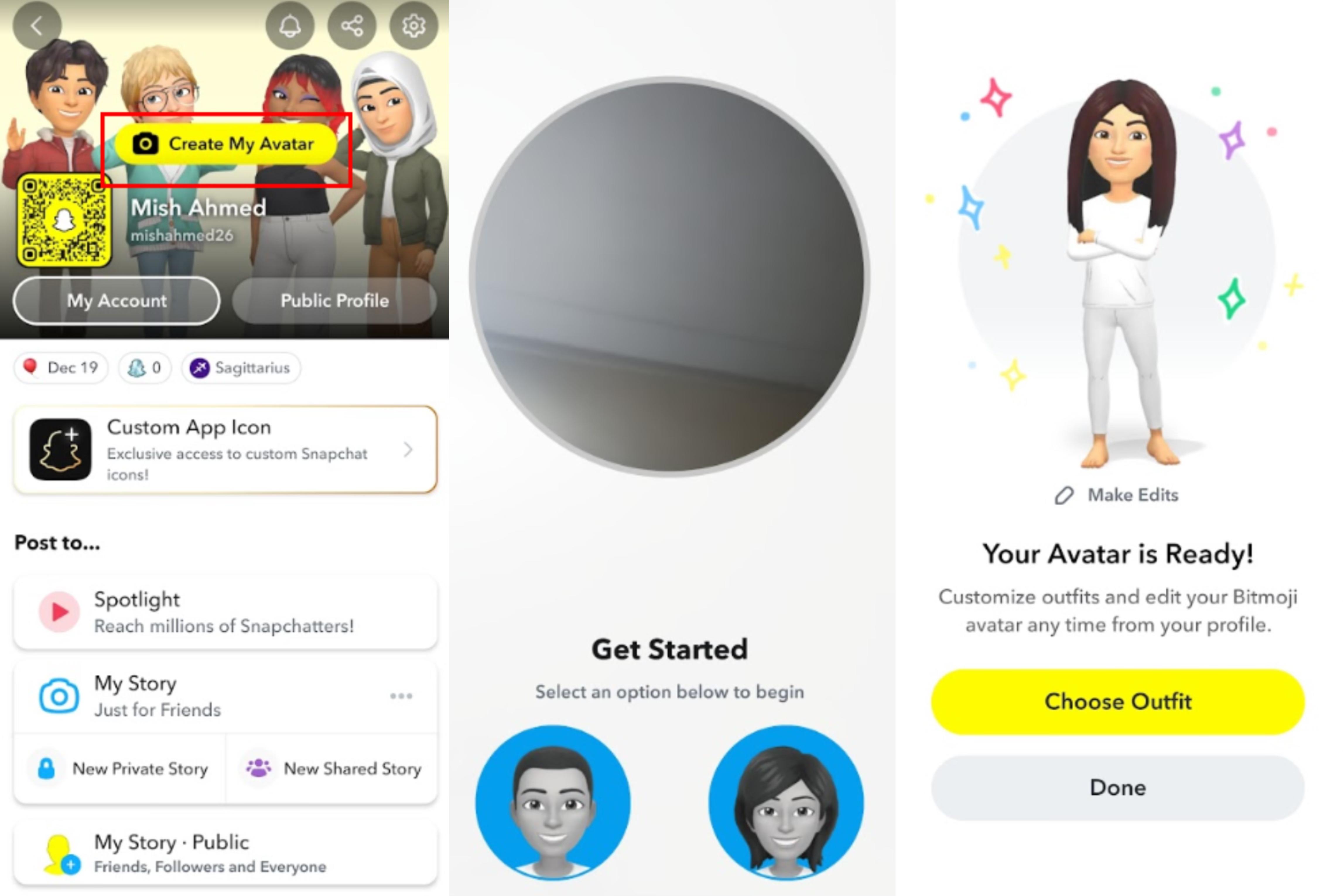 Como criar Bitmoji na web Snapchat