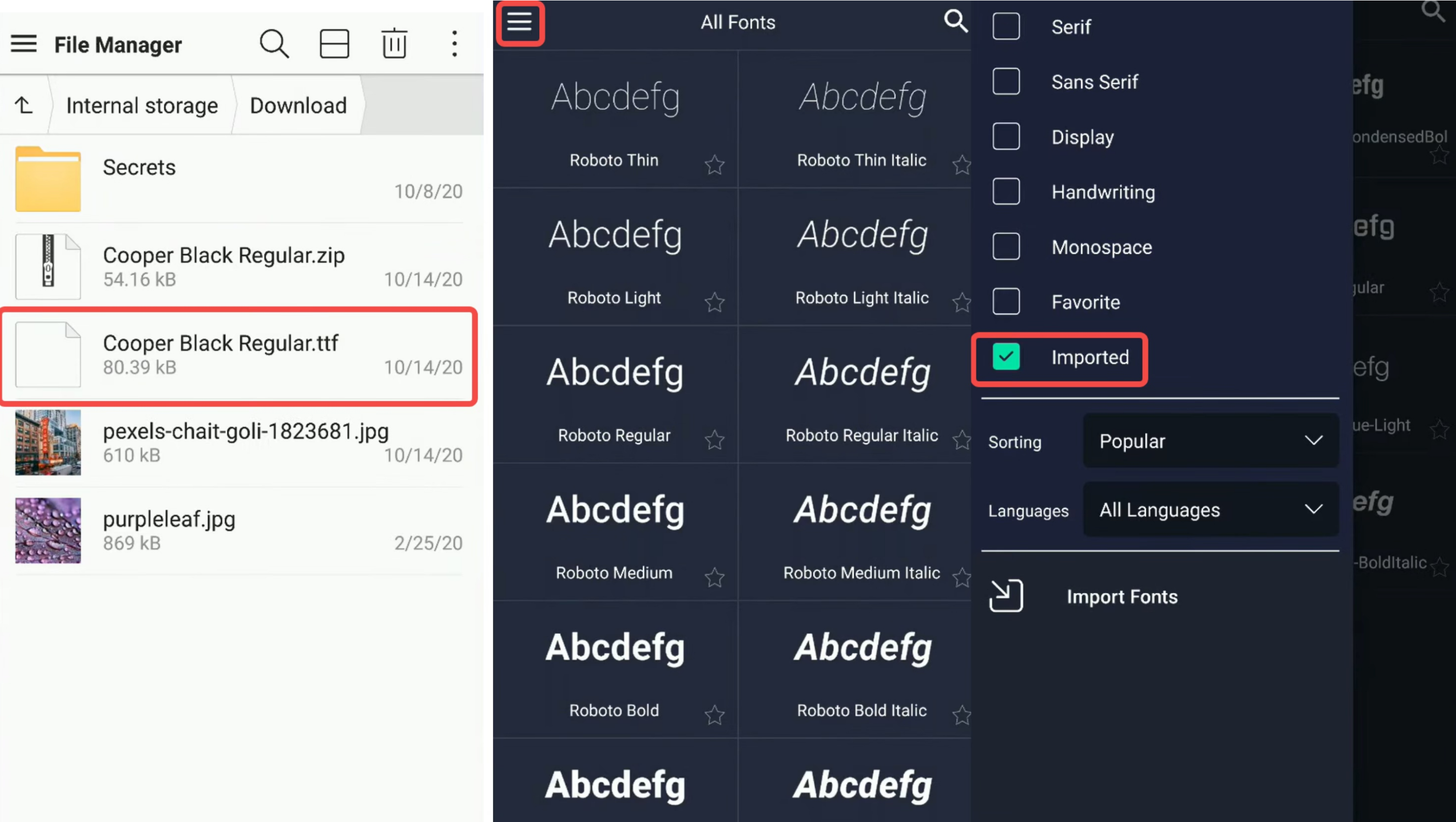 Image showing how to add text in Alight Motion