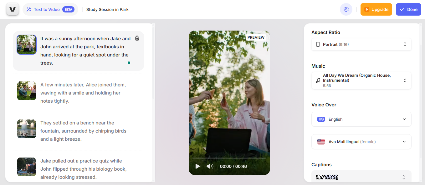 Choose the video format and style