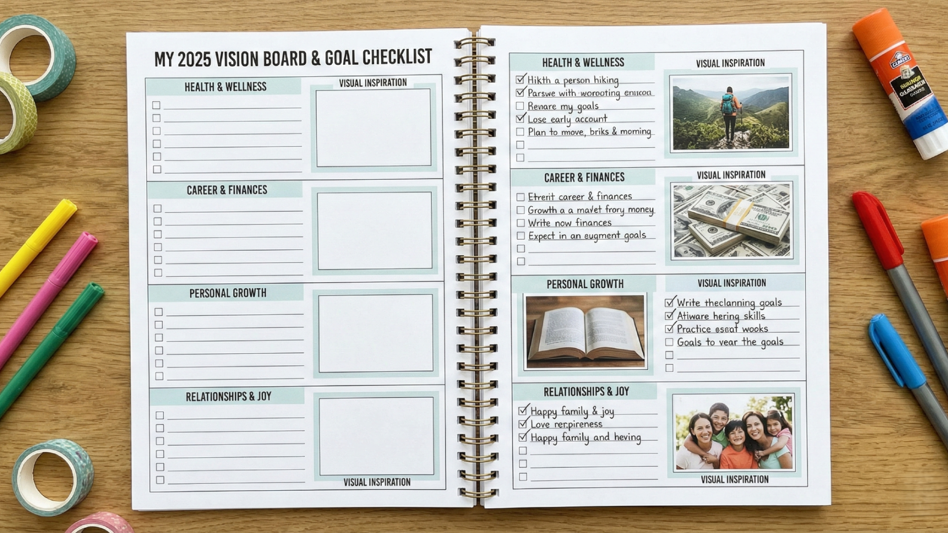 The vision board template idea