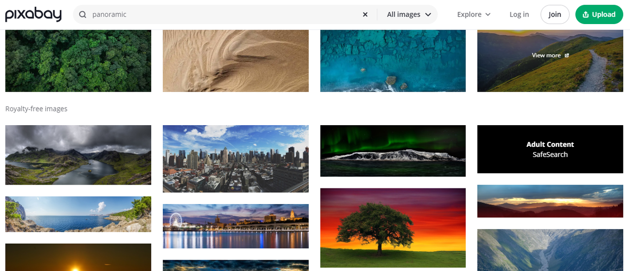 Interfața Pixabay - un vizualizator panoramic fiabil 360