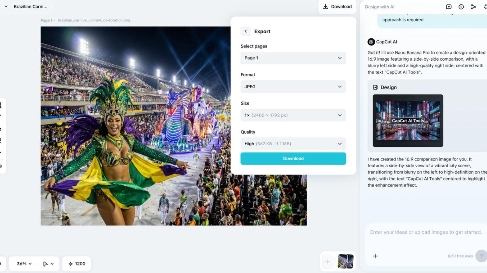 Finalize imagem de Carnaval e exporte no formato ideal