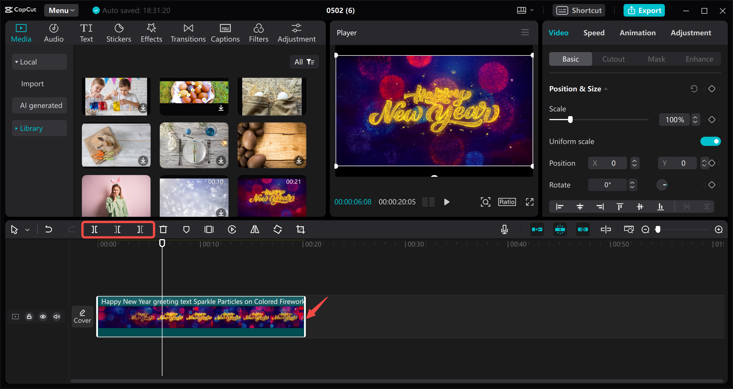 Trim your video