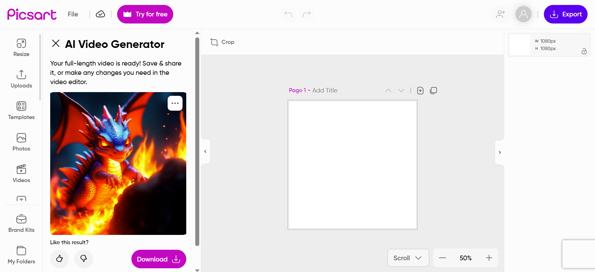 text to video canva alternative
