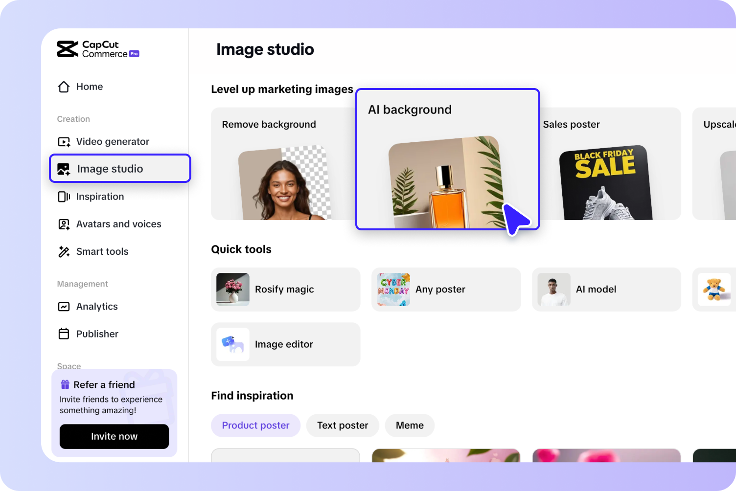 Akses alat latar belakang AI