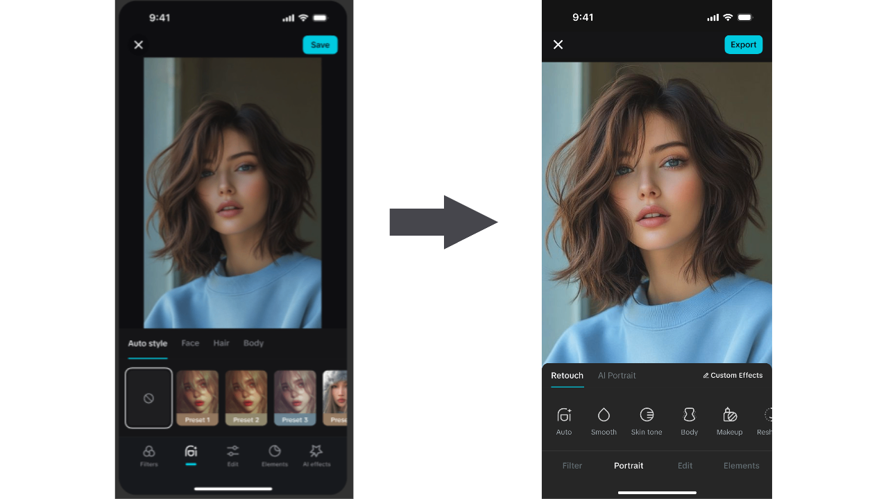 使用AI修飾人像照片