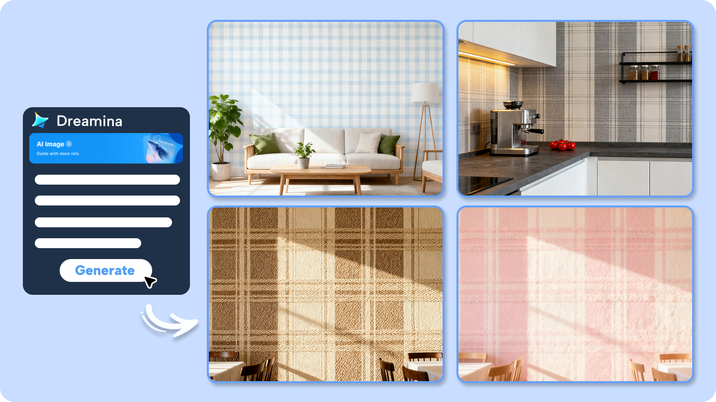 Plaid Wallpaper: Redefine Home Decor with Modern AI Creativity